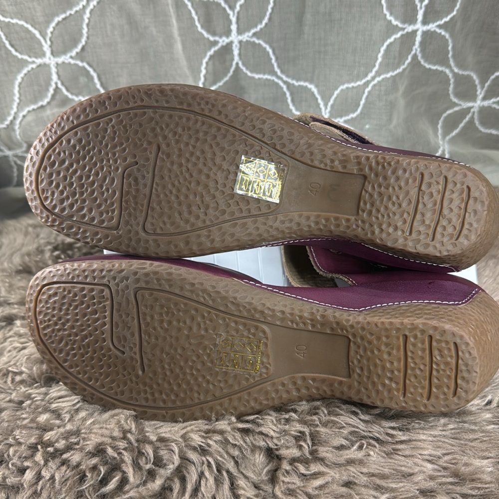 (Z3) L'Artiste Spring Step Gloss, Mary Jane Stiletto Clogs, Leather Burgundy S 9 - Picture 8 of 12